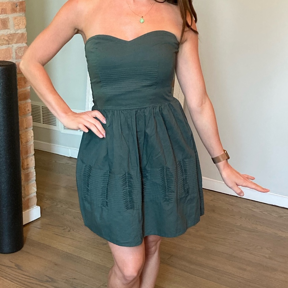 Kimchi Blue - Strapless Green Dress X Small